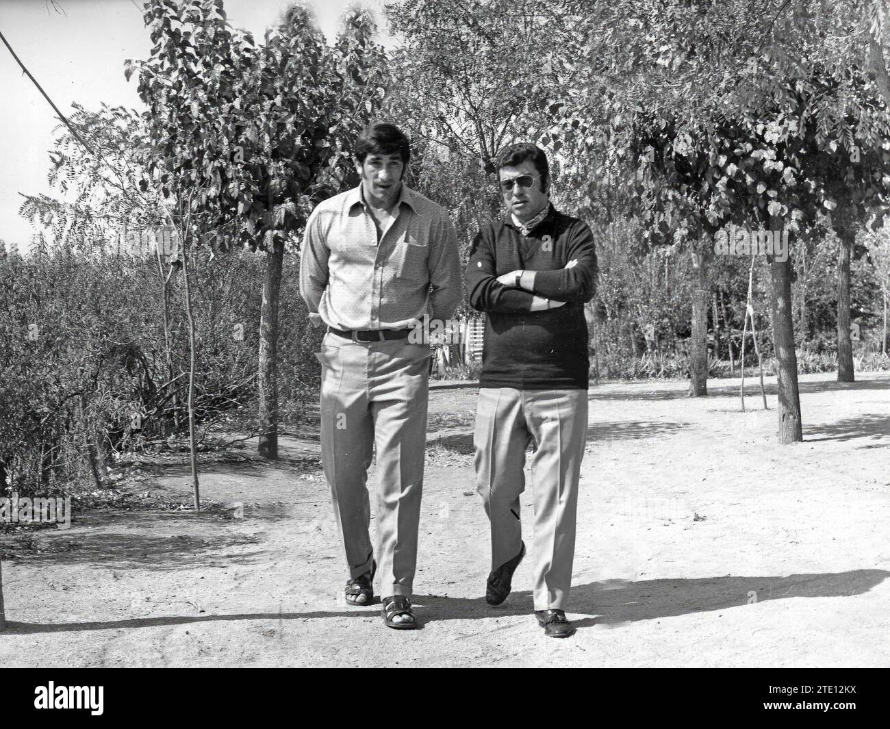 Torrelodones. Photographic report of the interview that Tico Medina conducted with Urtain on October 6, 1971, the day before his fight with Goyo Peralta. Credit: Album / Archivo ABC / Luis Alonso Stock Photo