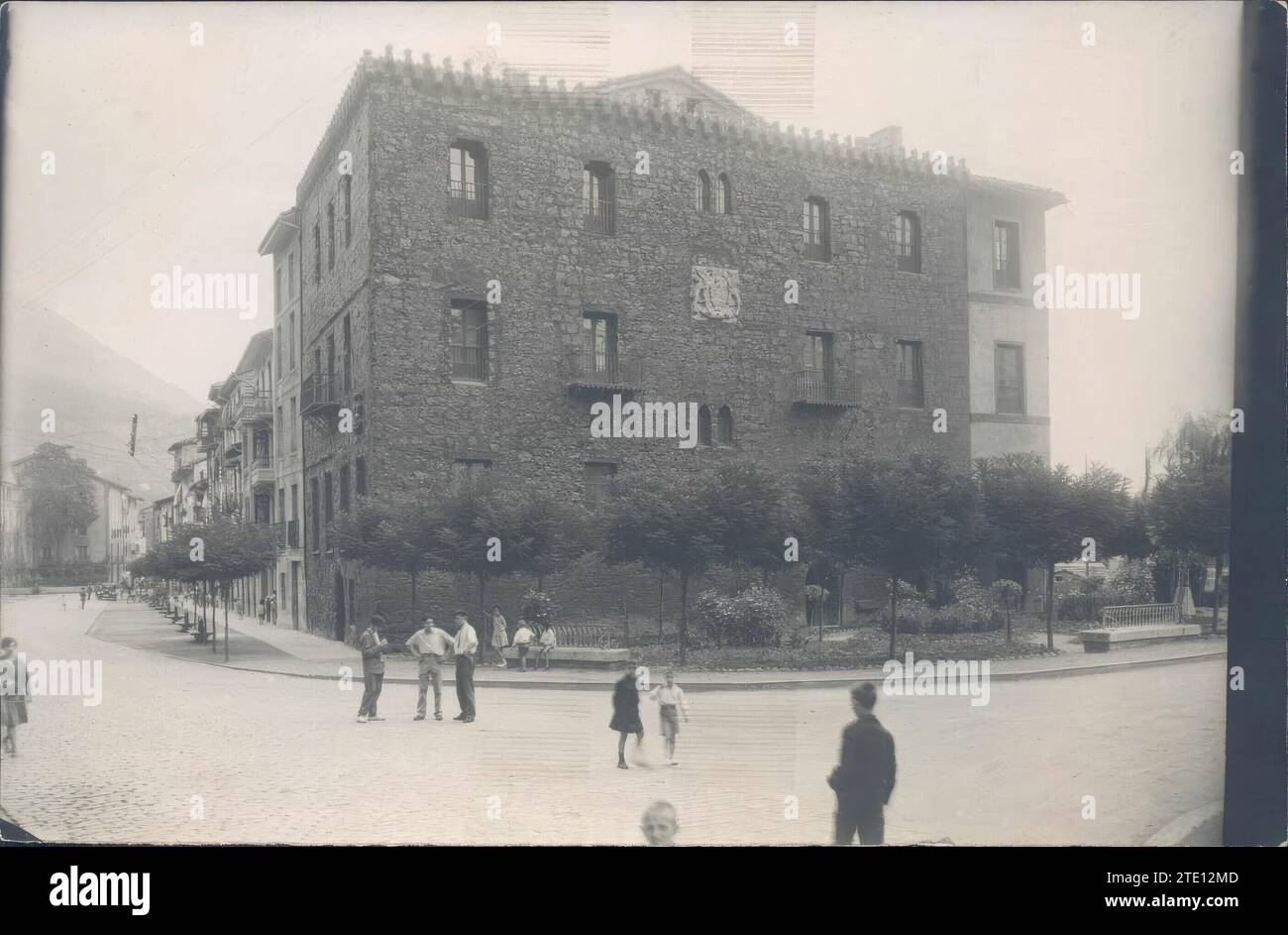 12/31/1919. Azcoitia. Black house owned by the Dukes of Granada. Credit: Album / Archivo ABC / Marín Stock Photo