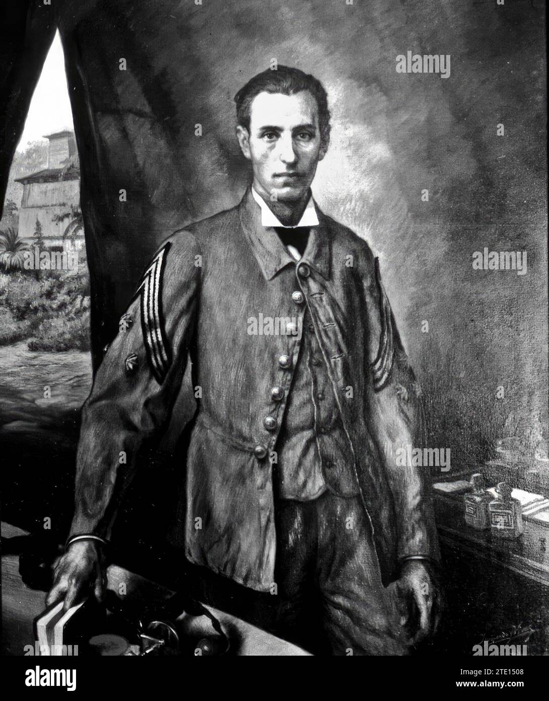 12/31/1897. Portrait of Santiago Ramón y Cajal with the uniform of a ...