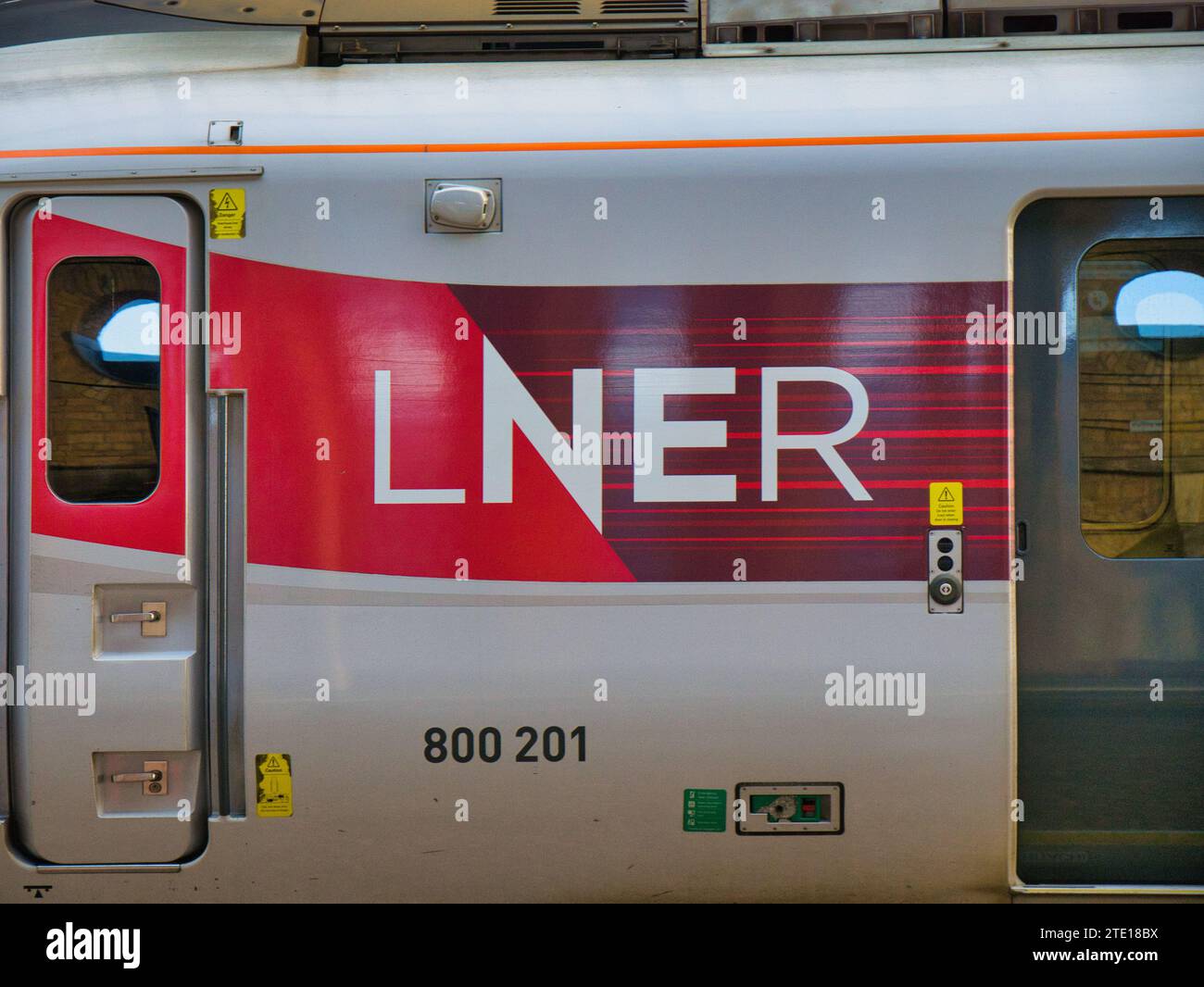 York, UK - Nov 24 2023: The corporate logo of London North Eastern Railway (LNER), a British train operating company. Stock Photo