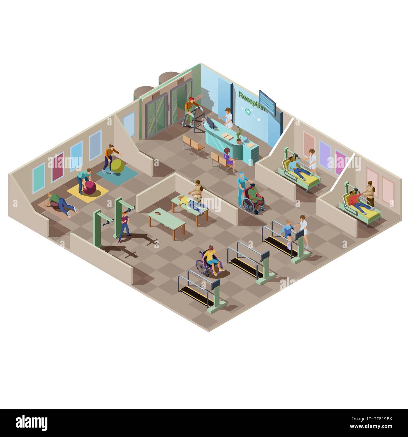 Isometric rehabilitation center for patients with disabilities