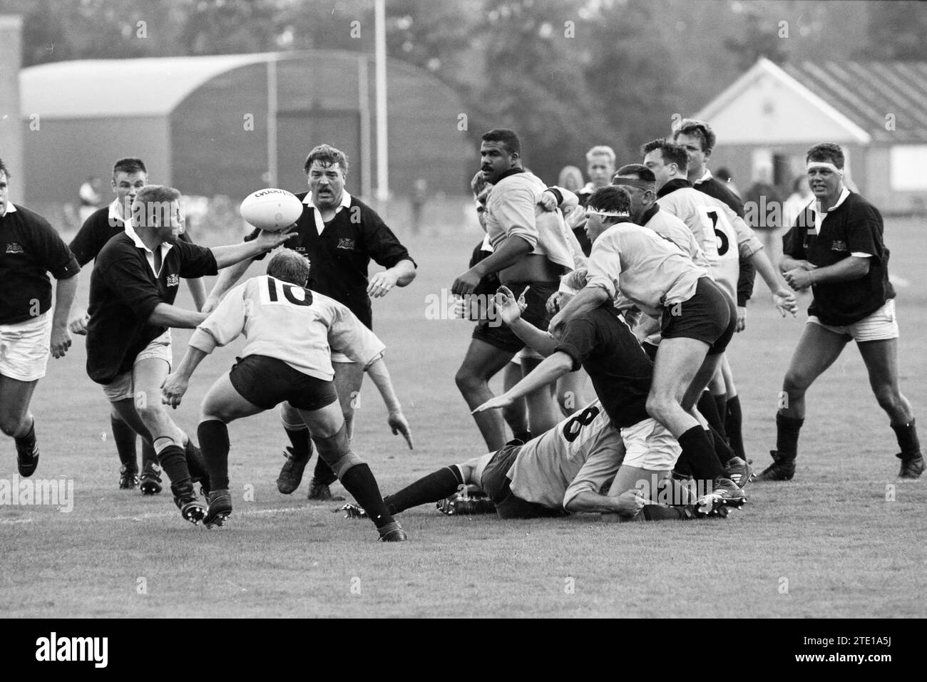 Rugby, Haarlem - HRC [Haagsche Rugby Club], 11-09-1993, Whizgle News from the Past, Tailored for the Future. Explore historical narratives, Dutch The Netherlands agency image with a modern perspective, bridging the gap between yesterday's events and tomorrow's insights. A timeless journey shaping the stories that shape our future. Stock Photo