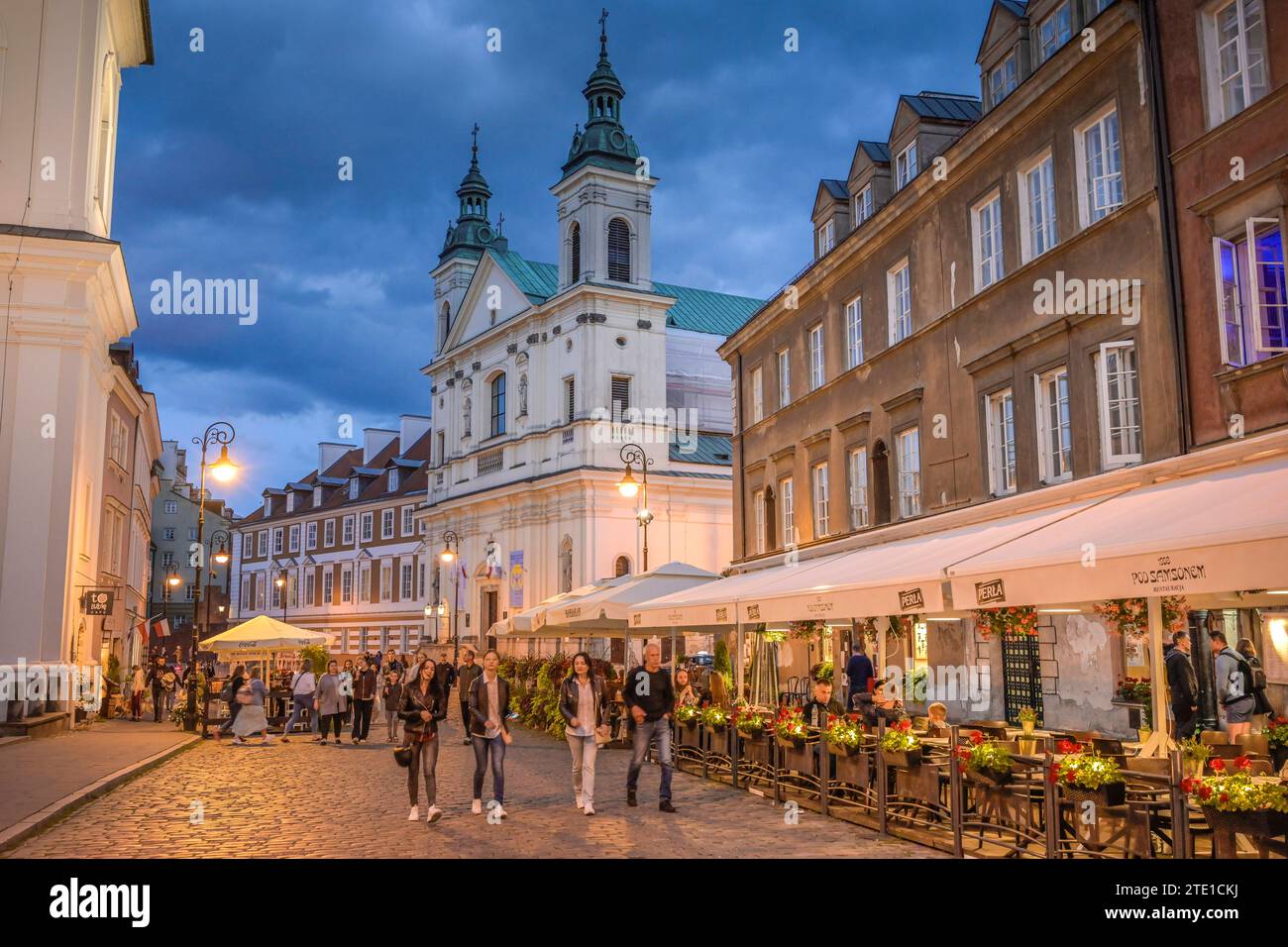 Straßenszene, Restaurants, Freta, historische Neustadt Nowe Miasta ...