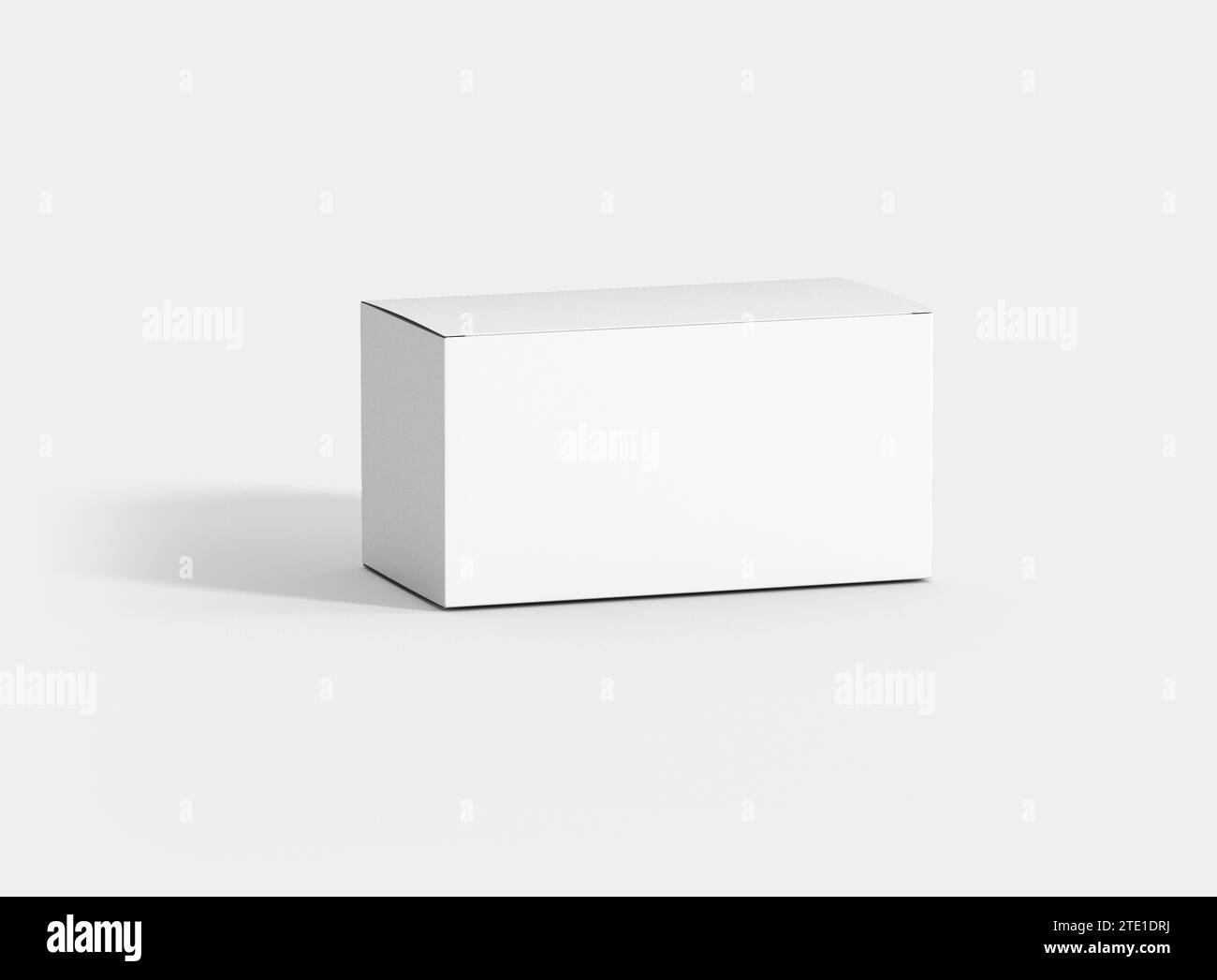 Rectangular Paper Package Box Mockup Isolated on White Background. 3D ...