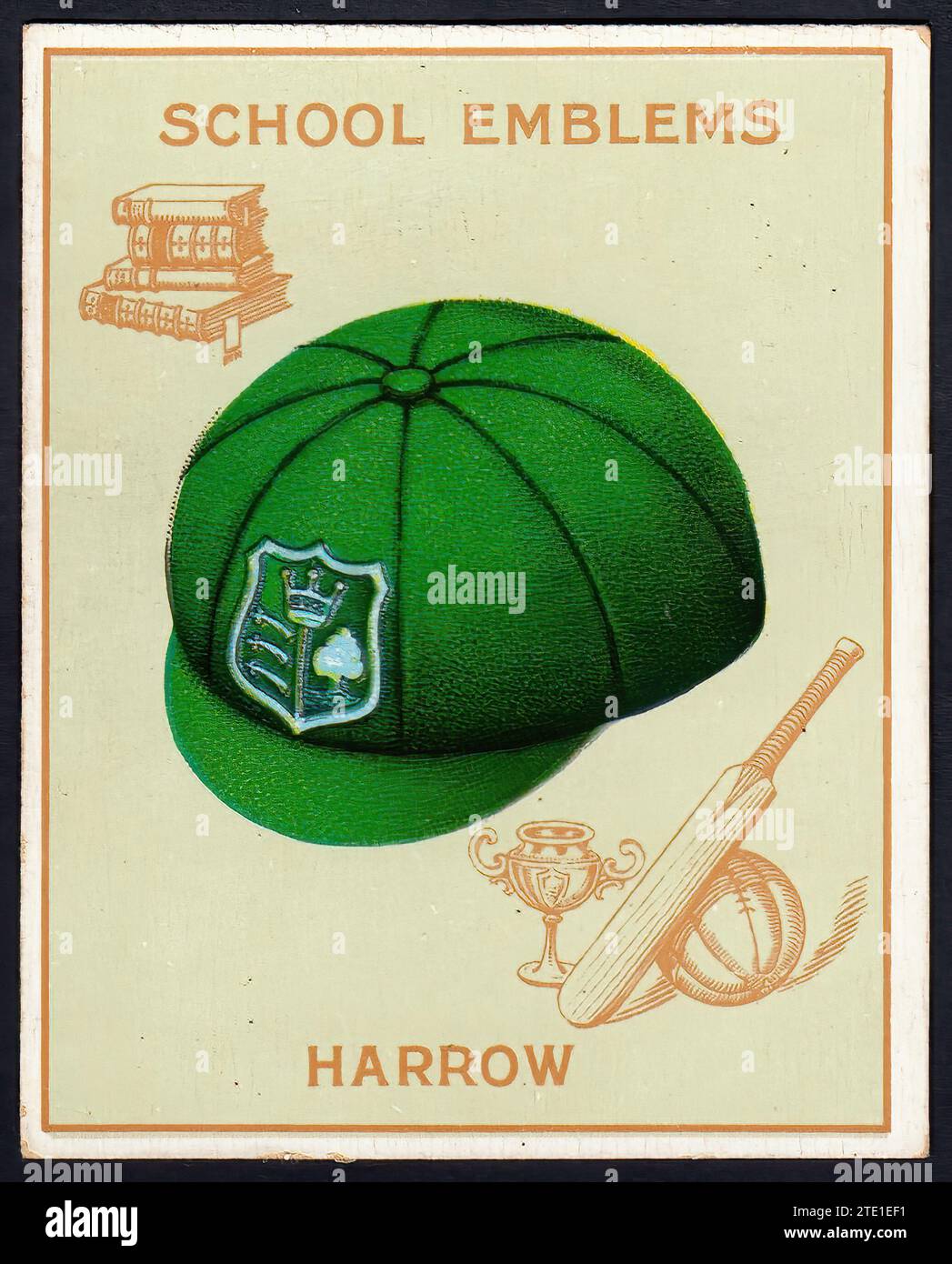 Harrow - Vintage Cigarette Card Illustration Stock Photo - Alamy