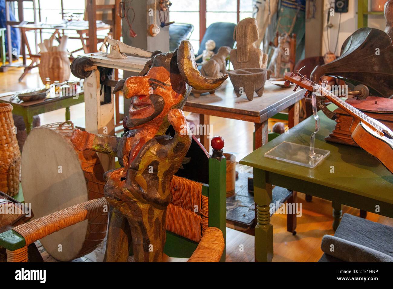 Objects at Diego Rivera and Frida Kahlo Studio and House in Mexico City, Mexico Stock Photo