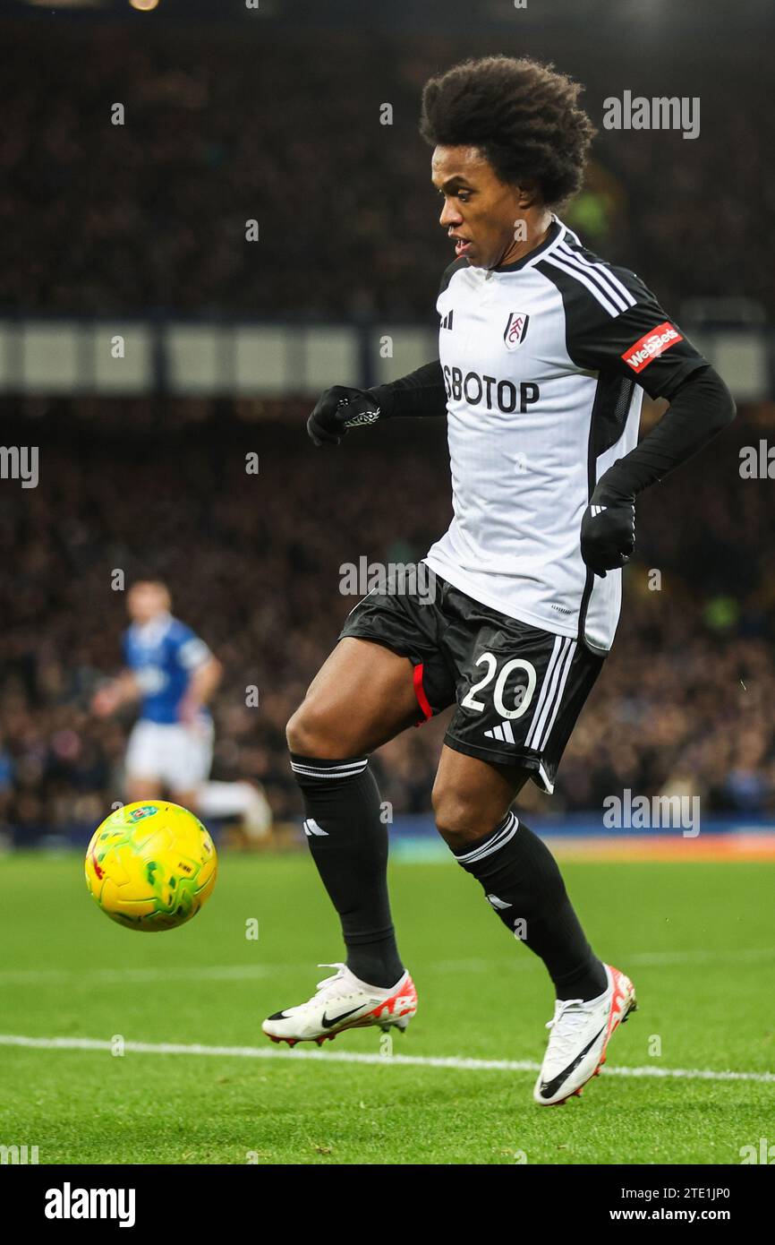 Liverpool Uk 19th Dec 2023 Willian Of Fulham During The Everton Fc V Fulham Fc Carabao Cup