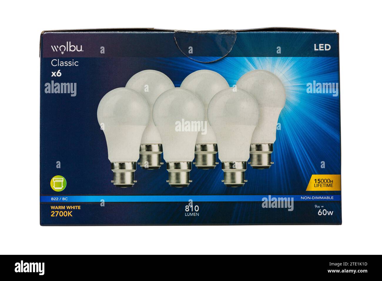 Wolbu light bulb LED energy saving lamp Stock Photo
