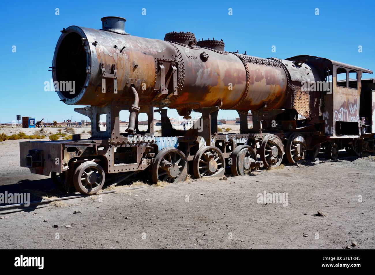 Rusting Vintage Steam Locomotive at The Cementerio de Trenes' or Great ...