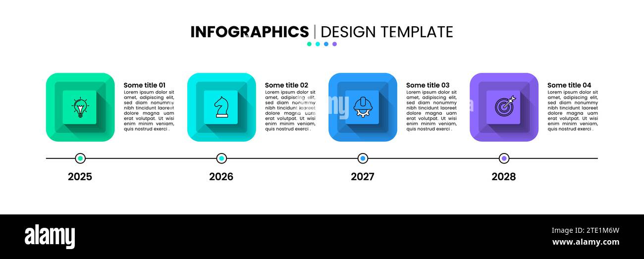 Infographic template with icons and 4 options or steps. Timeline. Can be used for workflow layout, diagram, banner, webdesign. Vector illustration Stock Vector