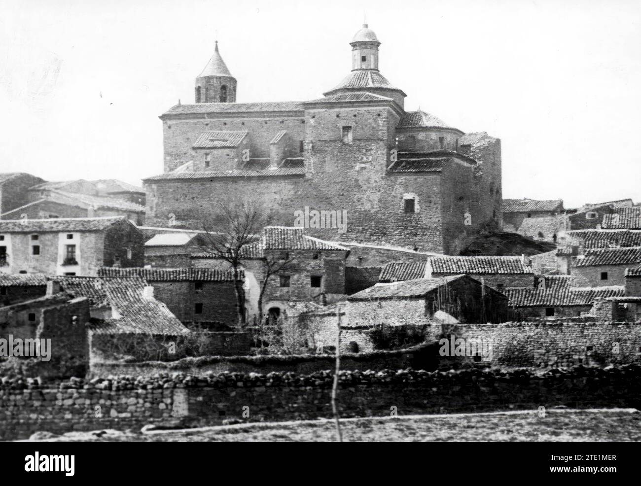 12/31/1929. Partial view of the town Fuendetodos (Zaragoza). Credit: Album / Archivo ABC Stock Photo