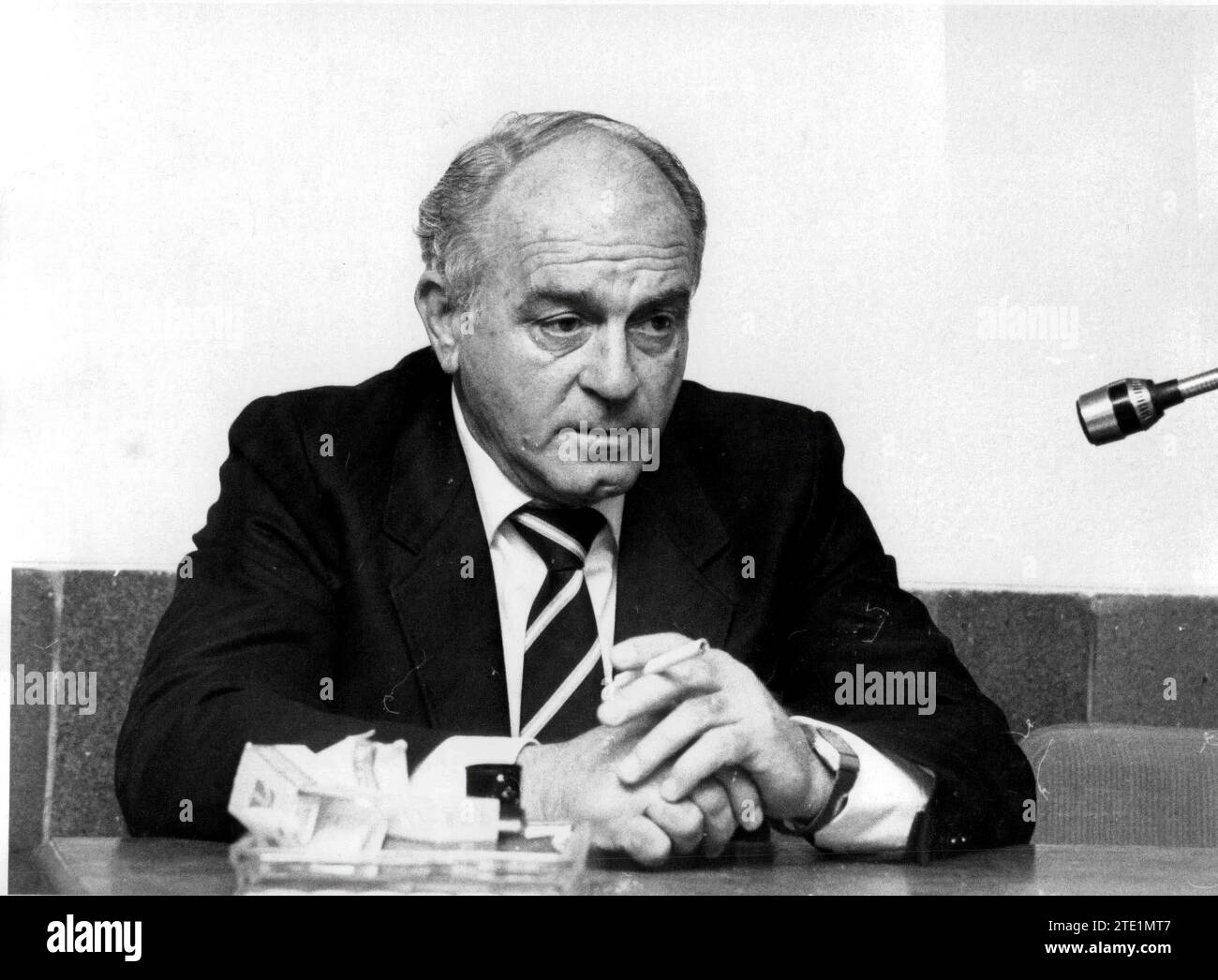 01/15/1983. Alfredo Di Stefano. Credit Album / Archivo ABC / Álvaro García Pelayo Stock Photo