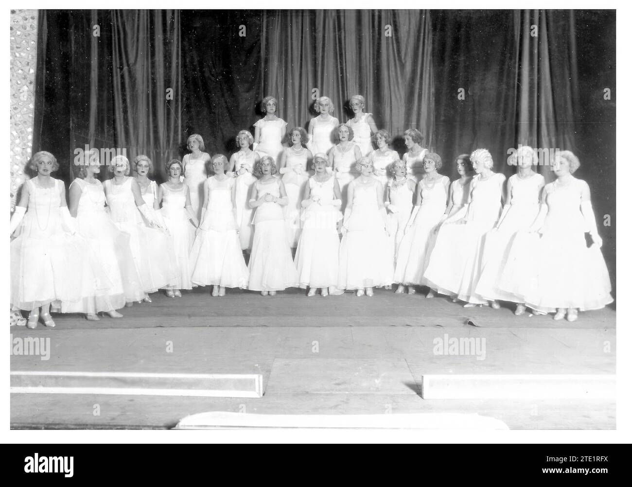 09/30/1930. La Laguna (Canary Islands). Charity Festival. Group of Beautiful Ladies who took part in the Entremes party, held to benefit the Anti-Tuberculosis League. Photo: A. Benitez. Credit: Album / Archivo ABC / Adalberto Benítez Stock Photo