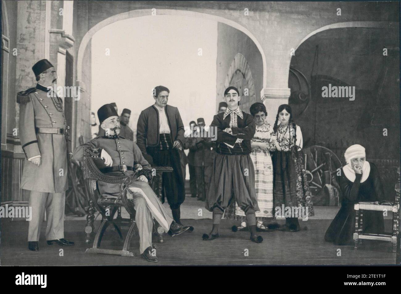 11/30/1919. Madrid. In the Princess theater. A scene from Guimera's three-act drama, 'El Alma Es Mía', Premiered last night for the opening of the season. Credit: Album / Archivo ABC / José Zegri Stock Photo