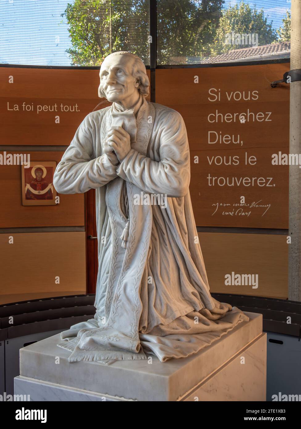 Ars, France October 13, 2023 Statue of saint Jean Marie Vianney