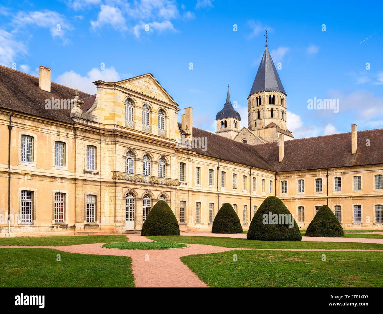Cluny, France - October 14, 2023: The Abbey of Cluny in Burgundy was one of the most influential religious centers of the Middle Ages as the starting Stock Photo