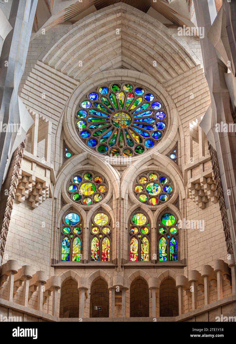 Barcelona, Spain - October 7, 2023: Close-up architectural detail of ...