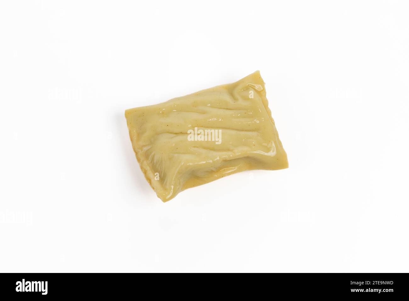Swabian dumpling maultasche isolated on white background Stock Photo
