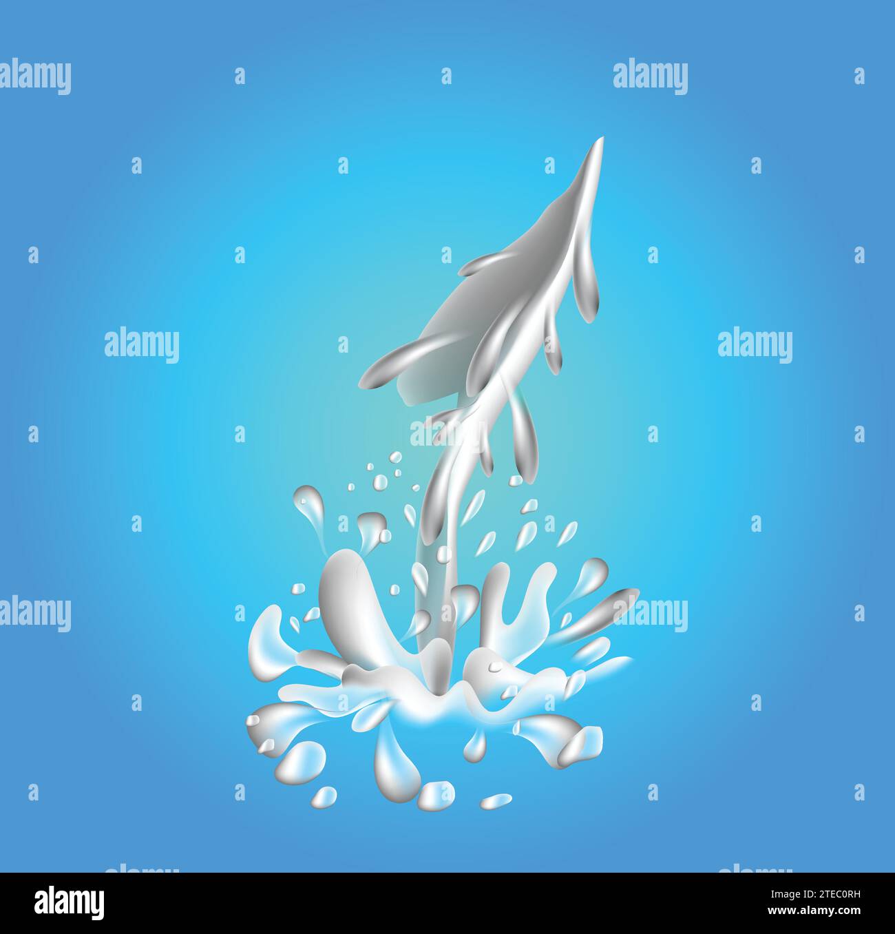 splash milk falling vector Stock Vector