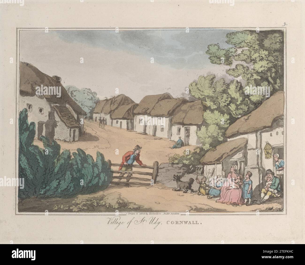 Village of St. Udy, Cornwall 1959 by Thomas Rowlandson Stock Photo