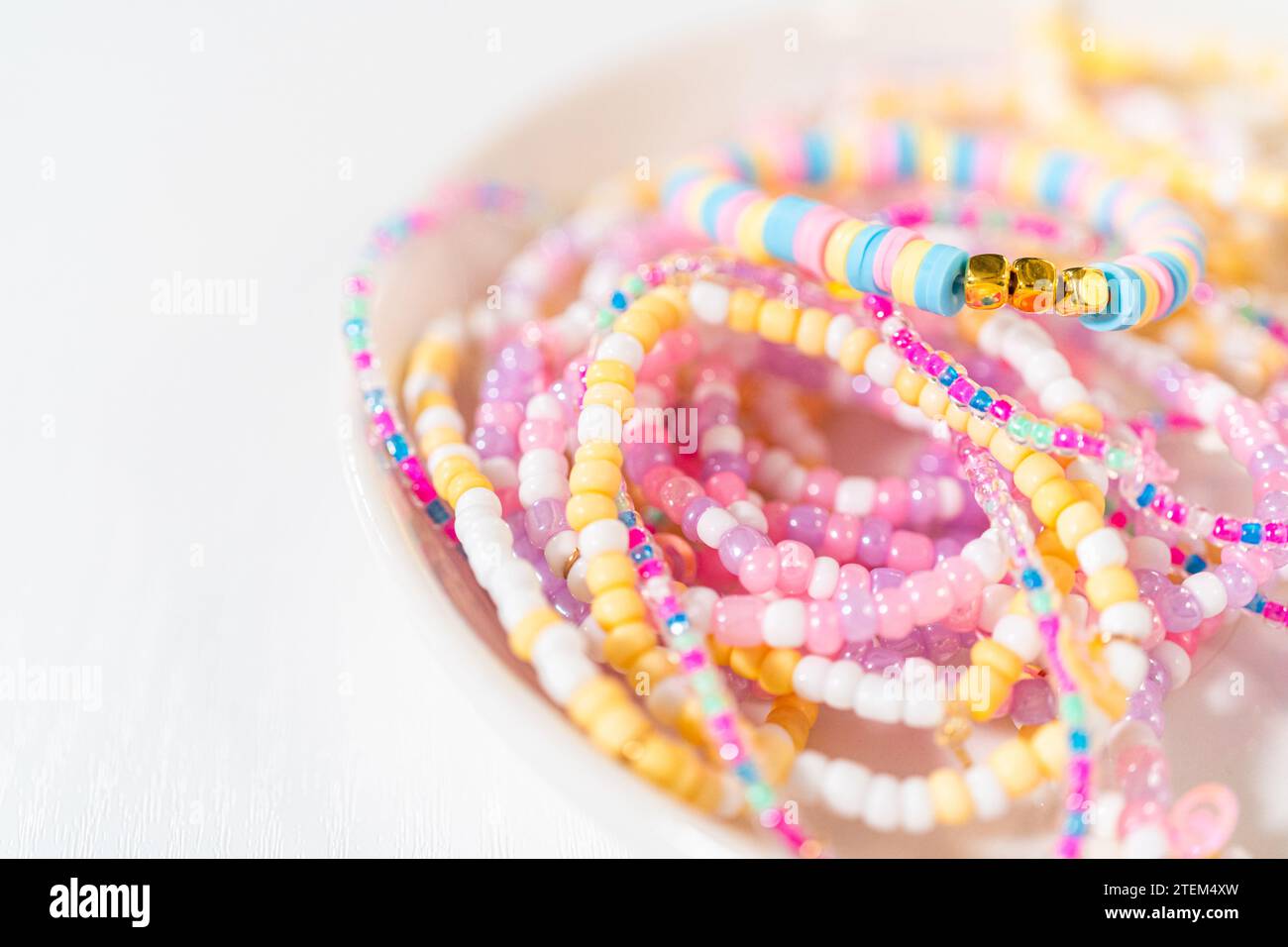 Colorful Clay Beads Set for Creative Kids' Bracelet Making Stock