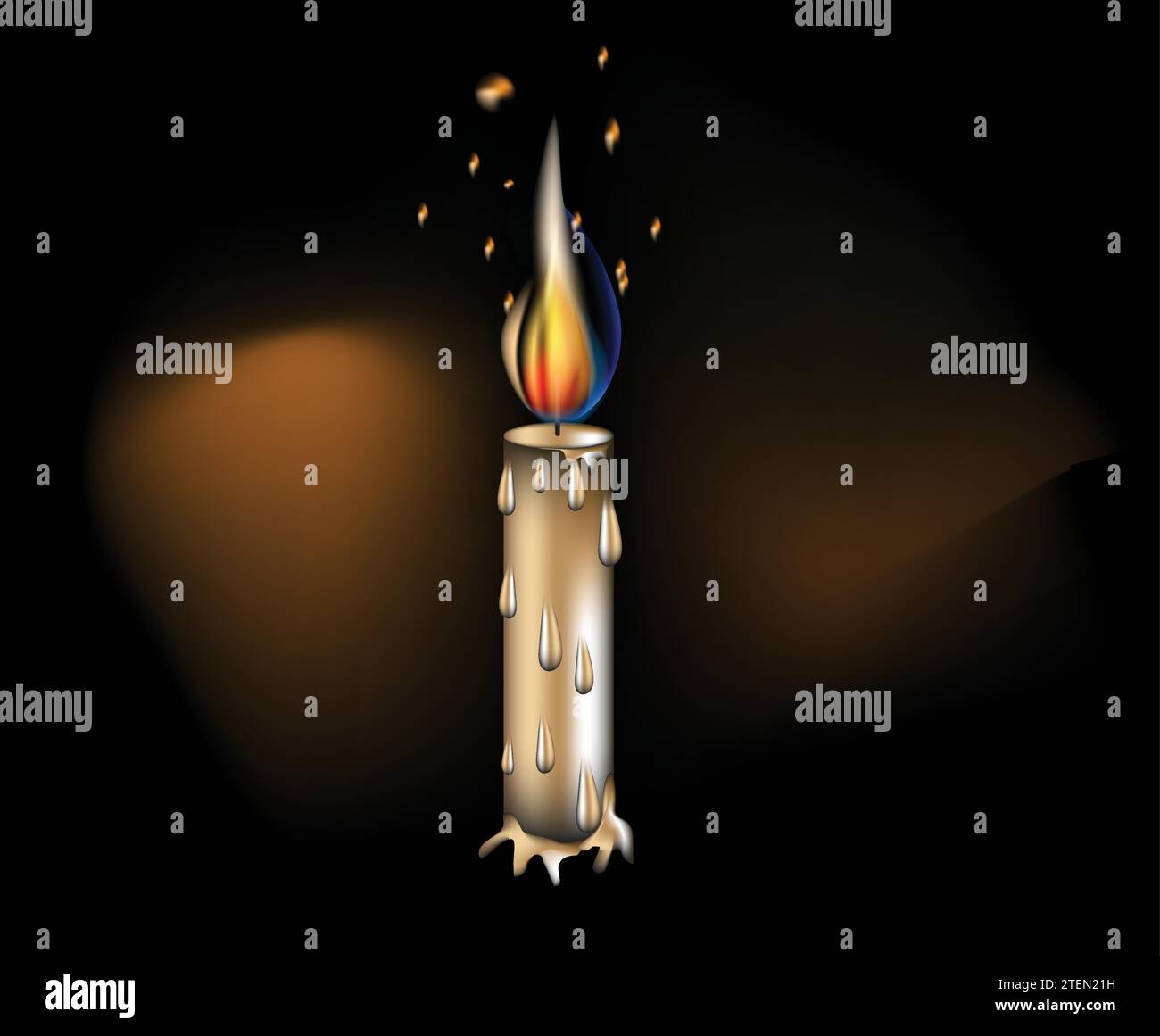 Melted candle Stock Vector Images Alamy