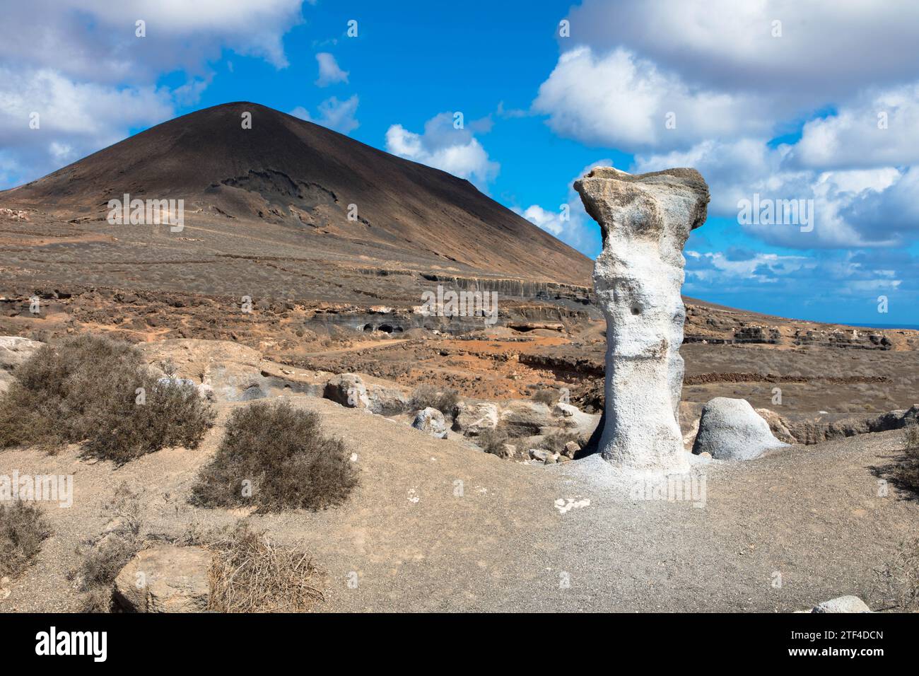 Panorama view of the most unique rock formations in Lanzarote. Called Stratified City or  Antigua rofera de Teseguite. Canary Islands, Spain, Europe. Stock Photo