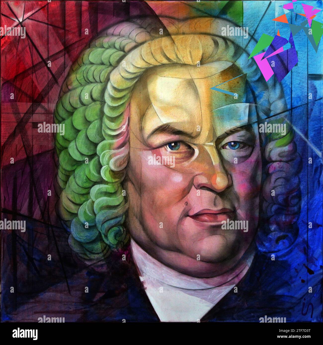 Portrait of Johann Sebastian Bach Stock Photo