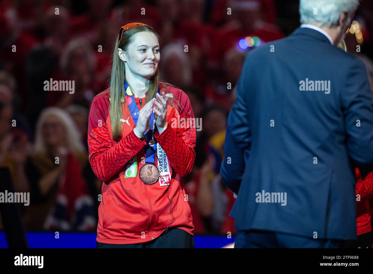 Herning, Denmark. 17th, December 2023. Bronze medal winner Anne Mette