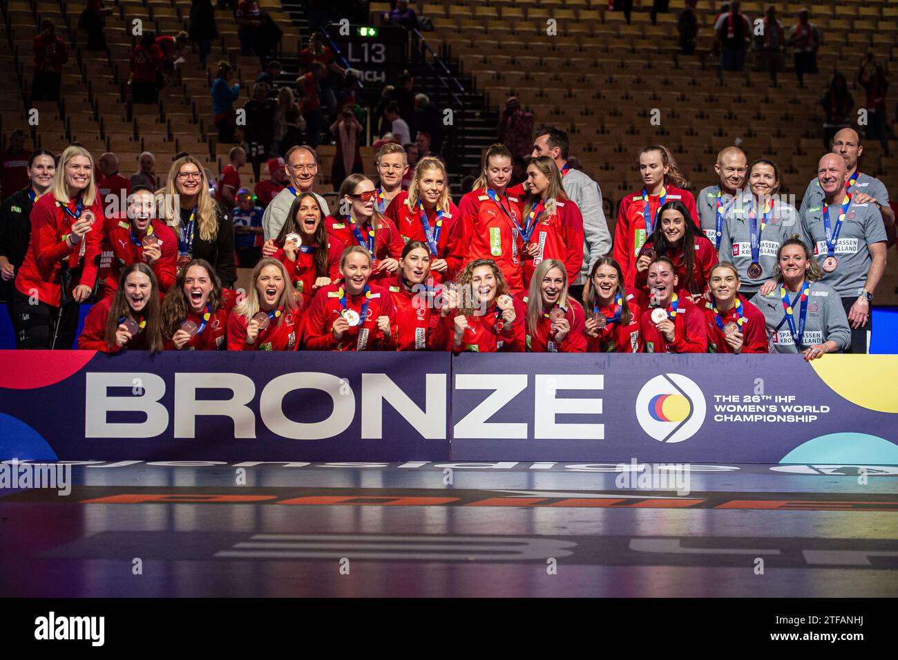 Herning, Denmark. 17th, December 2023. The bronze medal winners of