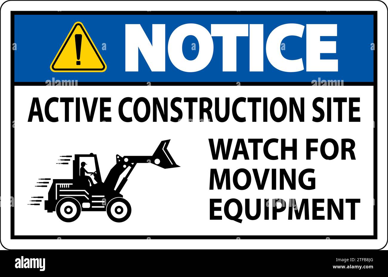 Construction Area Sign Notice Active Construction Site, Watch For