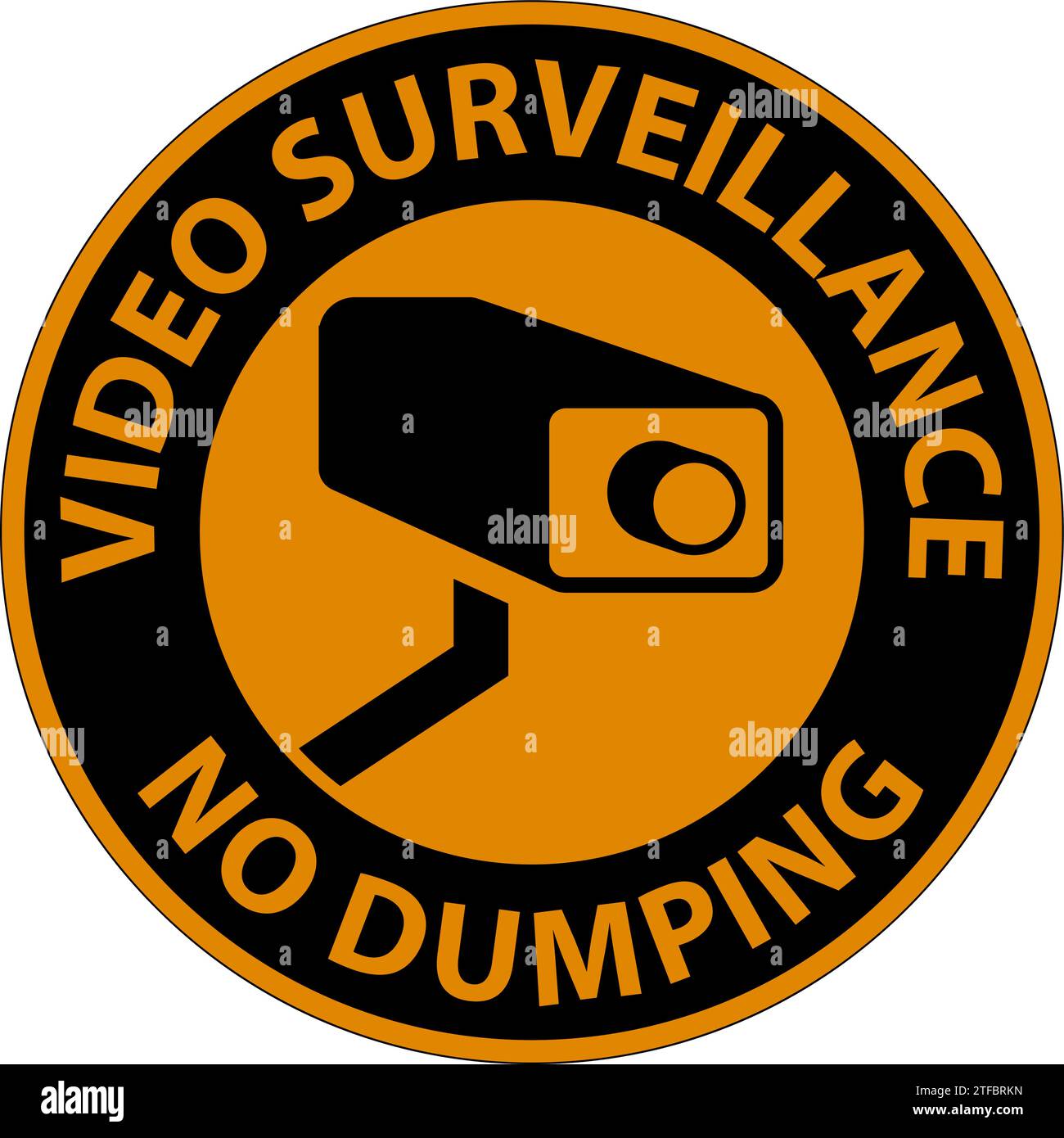 Warning Sign Video Surveillance, No Dumping Stock Vector Image & Art