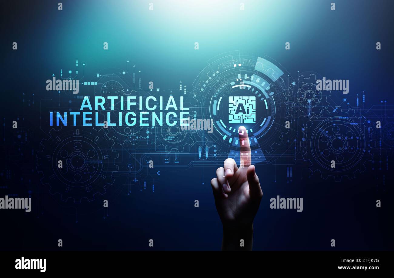 AI Artificial intelligence Neural network deep machine learning concept ...