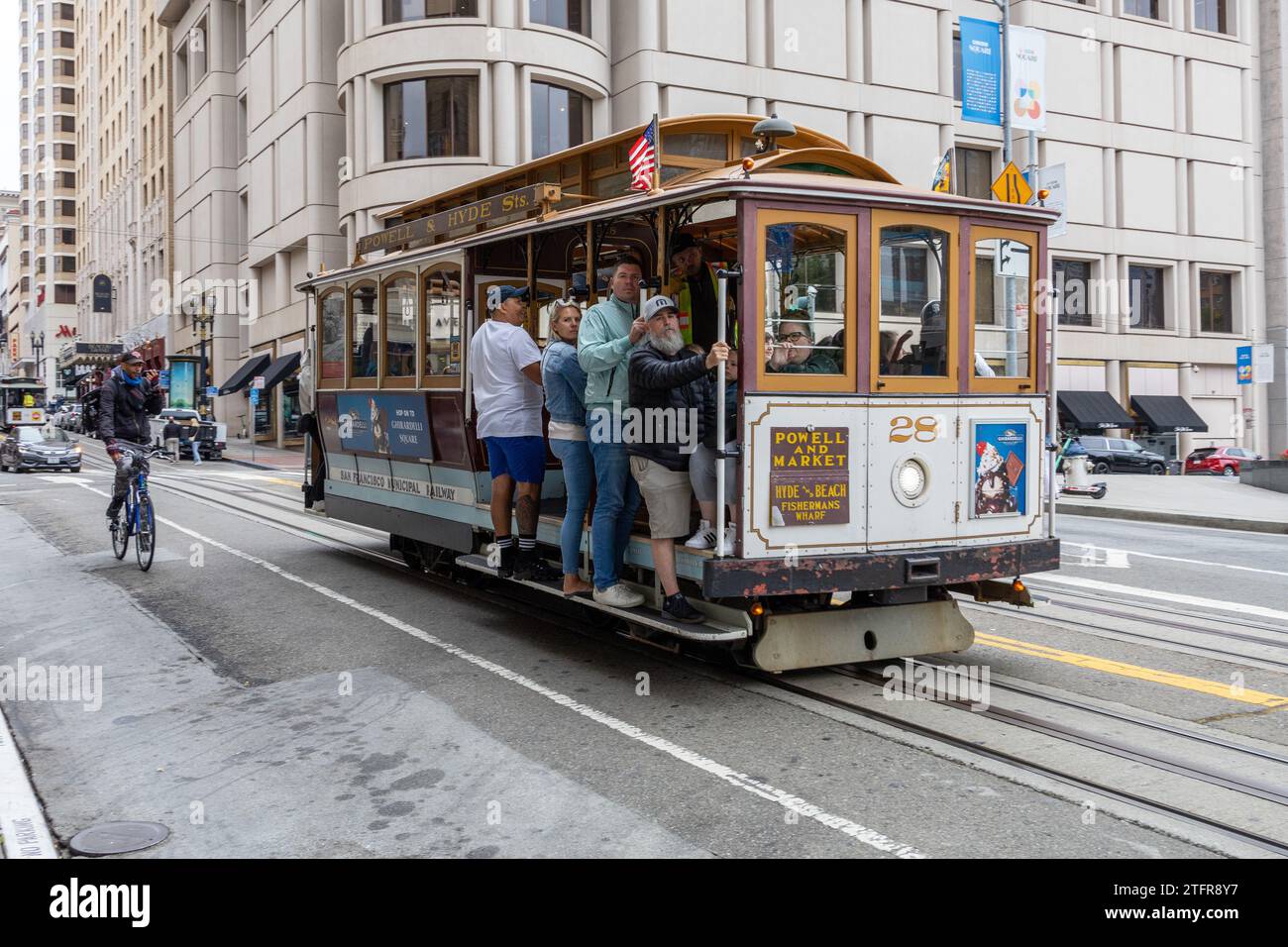 Streetcar Cable Car In Union Square San Francisco Pride Weekend June 24