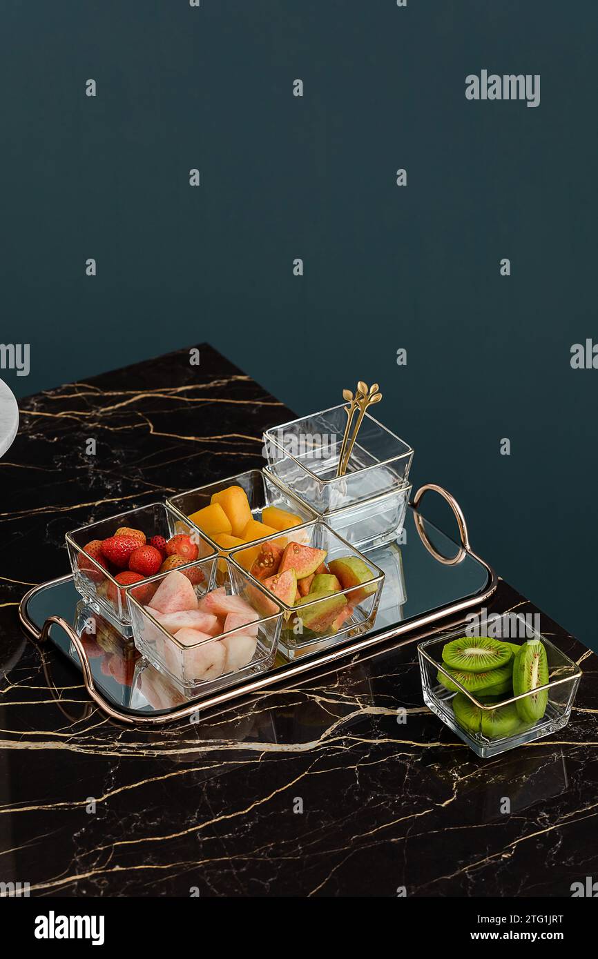 Images of tea break set up, teabreak preparation, teabreak food on the