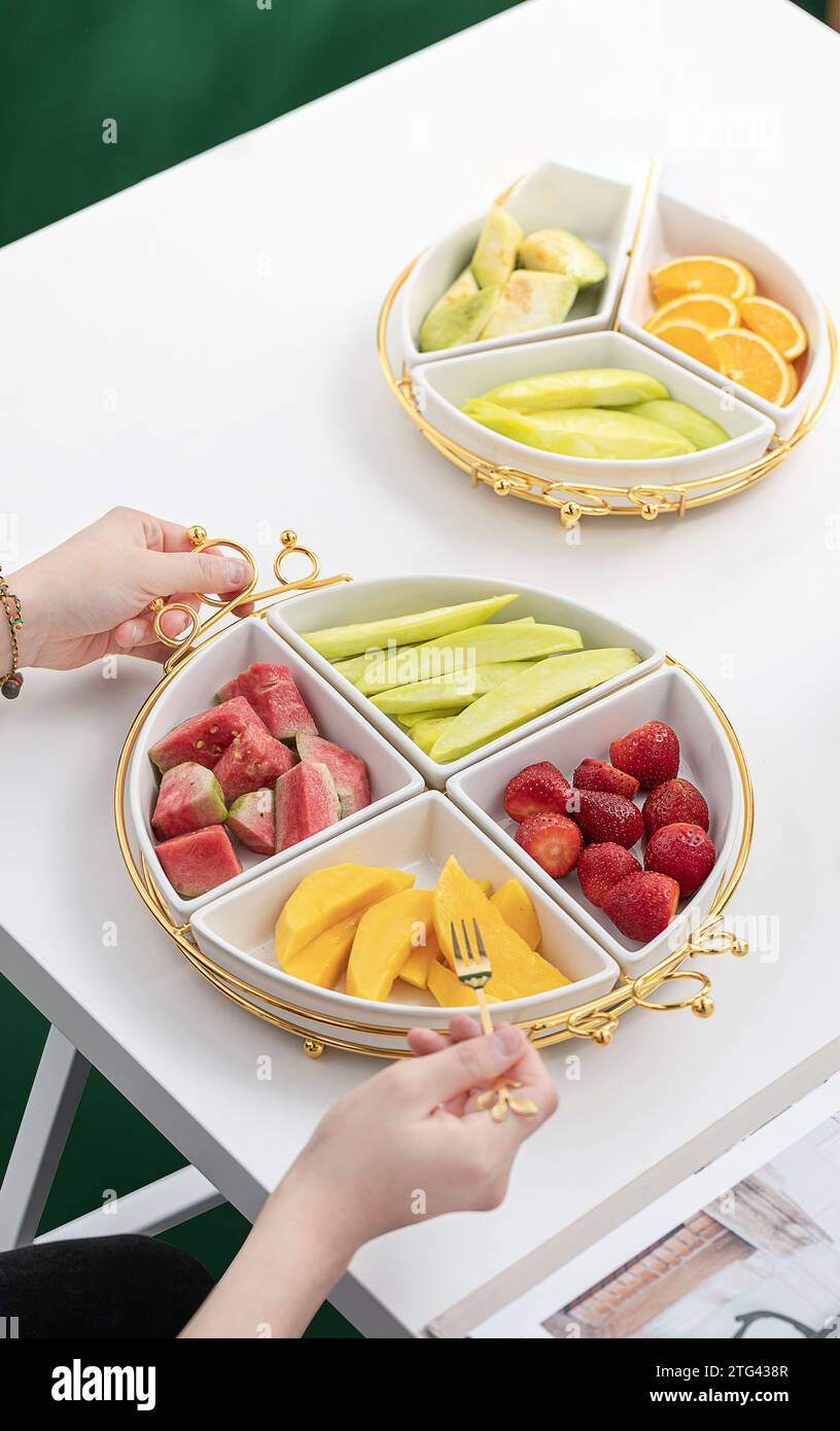 Images of tea break set up, teabreak preparation, teabreak food on the