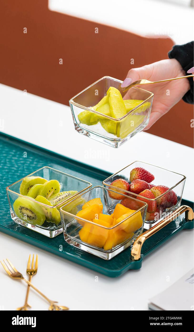 Images of tea break set up, teabreak preparation, teabreak food on the