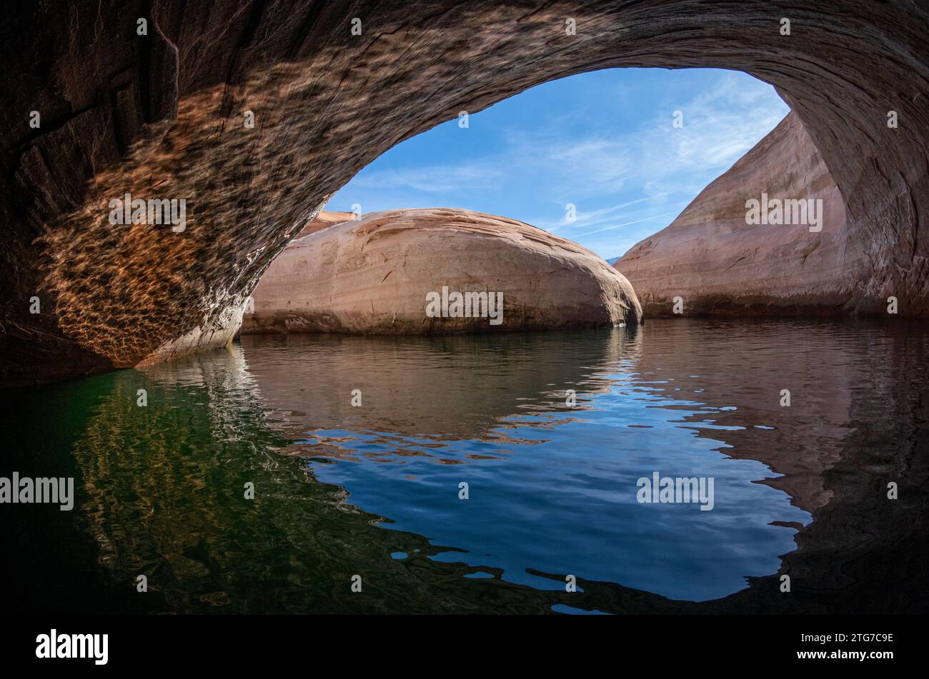 Bimini Cave, main channel, Lake Powell, Utah Stock Photo