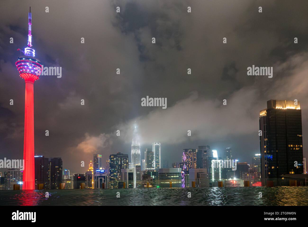 Kuala lumpur city skyline at night Stock Photo - Alamy