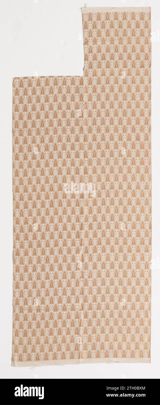 Wall extension, Chris Lebeau, 1911 - 1915 Light brown damask wall fence with a design of bees. Eindhoven linen (material) damask Light brown damask wall fence with a design of bees. Eindhoven linen (material) damask Stock Photo