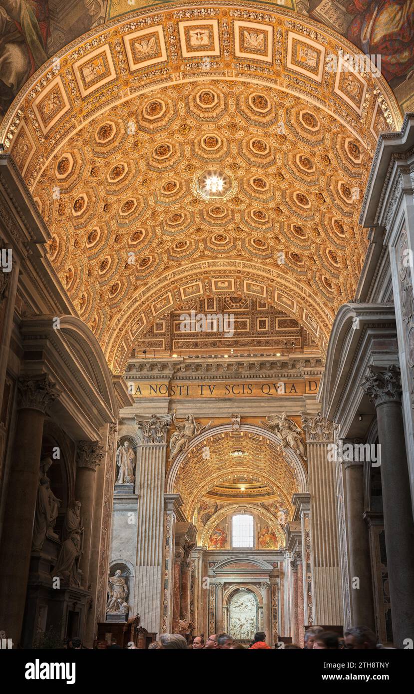 Open Ceiling Rome Mosaic illustrations on the underside of ceilings at the transept in ...