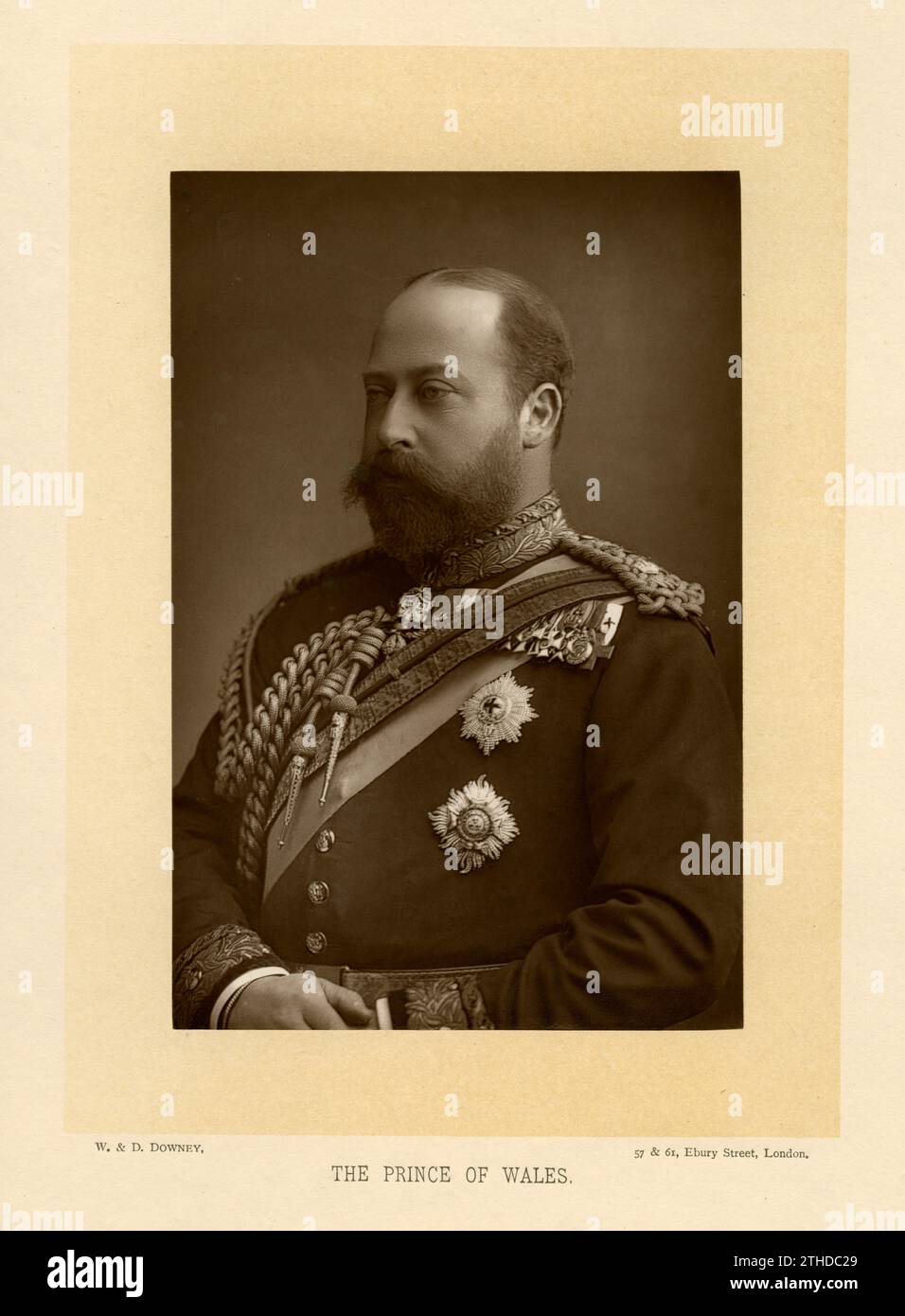 Portrait photograph of King Edward VII, The Prince of Wales Stock Photo