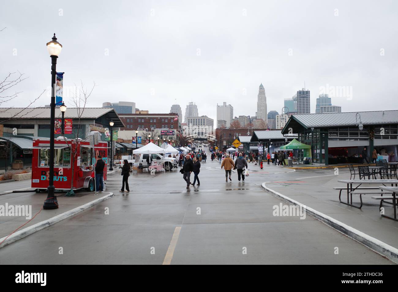 Kansas City, Missouri December 16, 2023 Kansas City River Market on