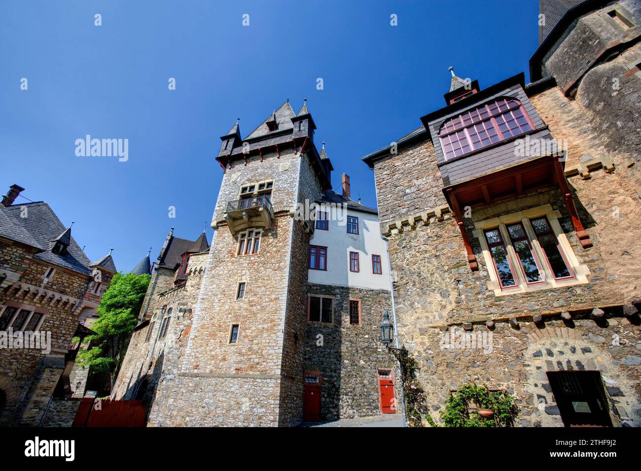 Braunfels Castle, Braunfels, Hessen, Deutschland, Europa Stock Photo