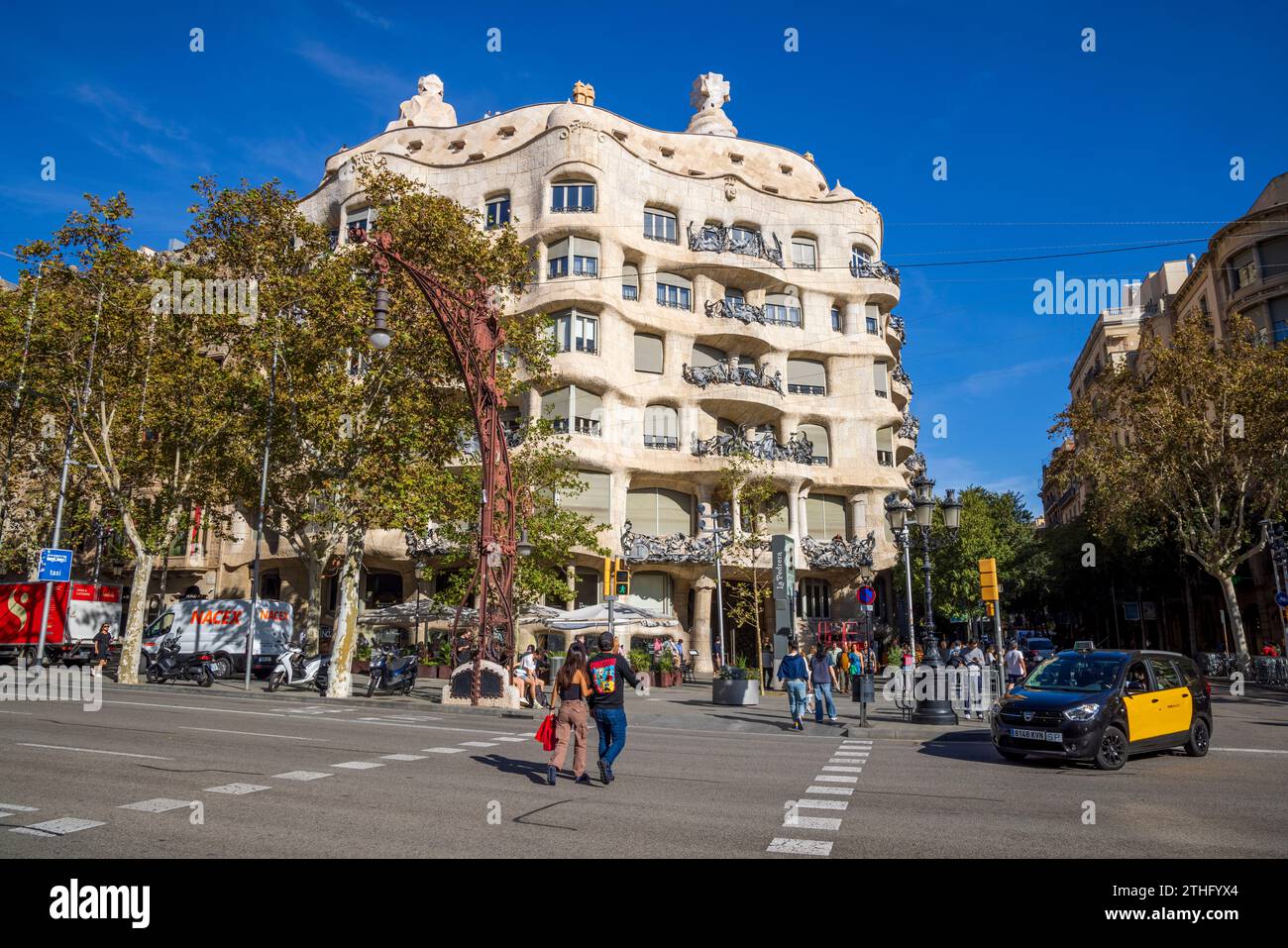 The Casa Mila Gaudi apartments in Barcelona, Spain Stock Photo Alamy