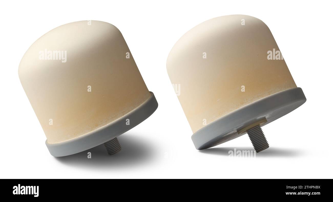 closeup of water filter ceramic cartridge, part of water filtration