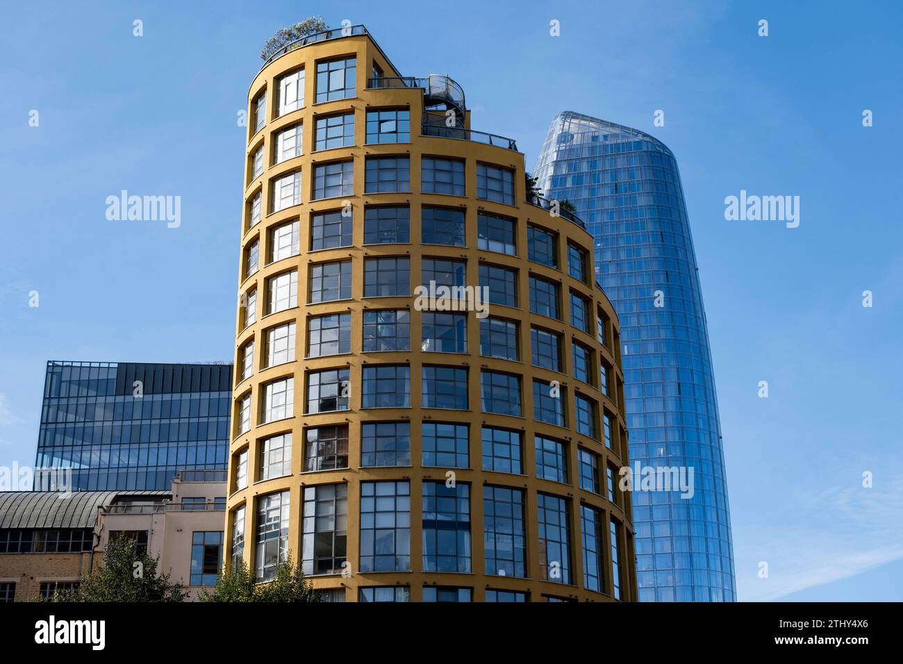 Bankside Lofts building on 17th October 2023 in London, United Kingdom. Bankside Lofts is an architecturally iconic residential apartment building on the South Bank containing loft apartments, which was built in the early 1990s. Stock Photo