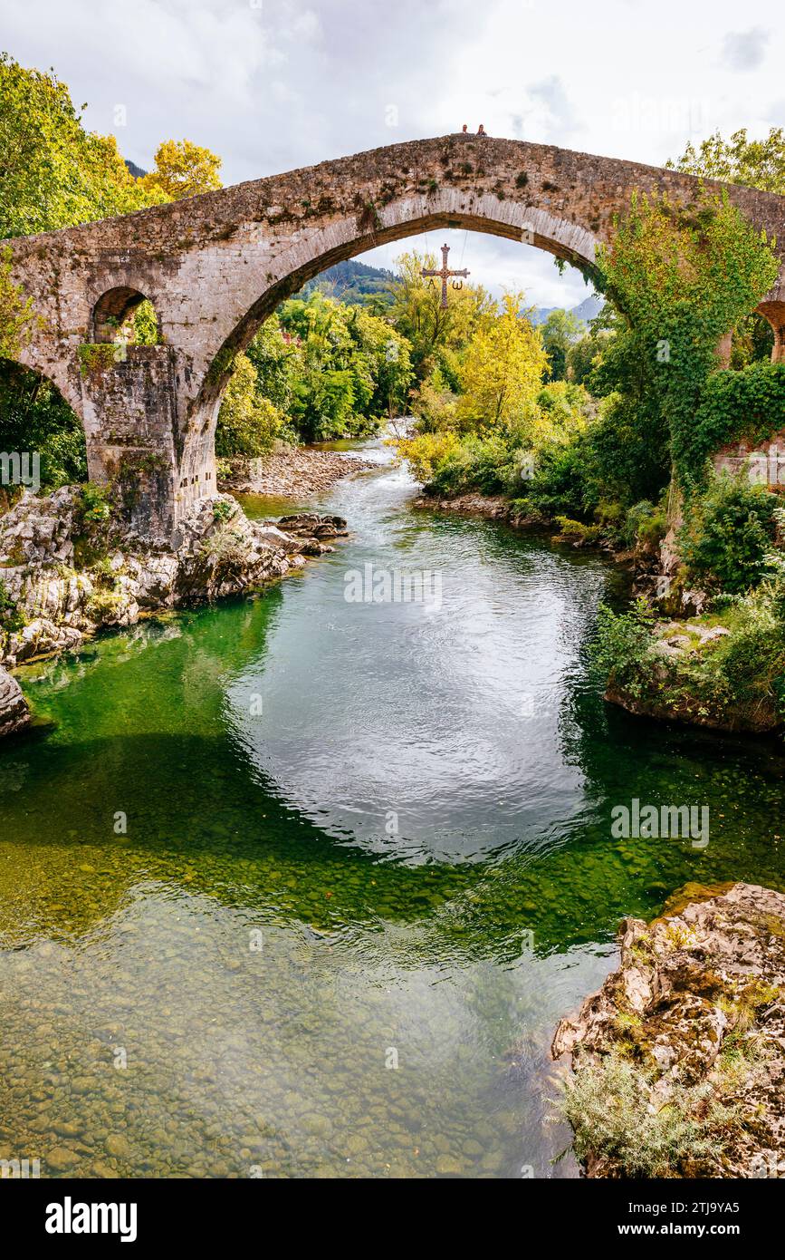 13th century bridge over Rio Sella. Cangas de Onís, Principality of