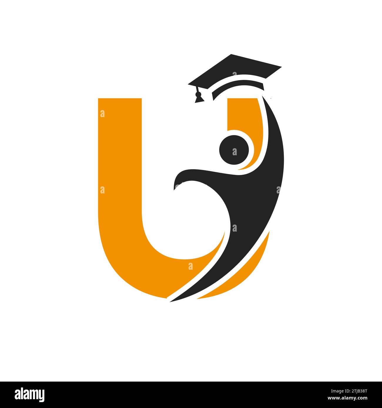 Education Logo On Letter U With Graduation Hat Icon. Graduation Symbol  Stock Vector Image \u0026 Art - Alamy, image size:1300x1390