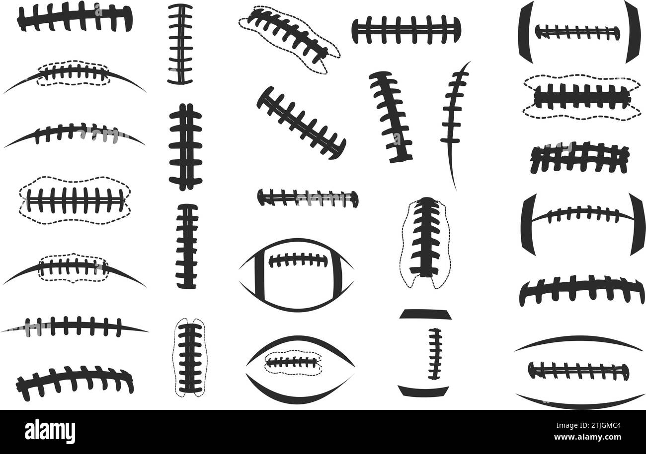 Football laces vector hi-res stock photography and images ...